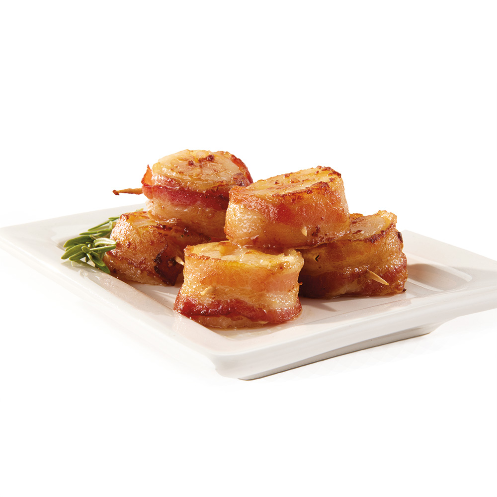 Bacon-Wrapped Wild Sea Scallops